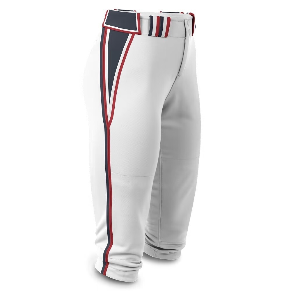 Boombah Women's C-Series Venom Fastpitch Pants White/Navy/Red Size 26 BRAND NEW